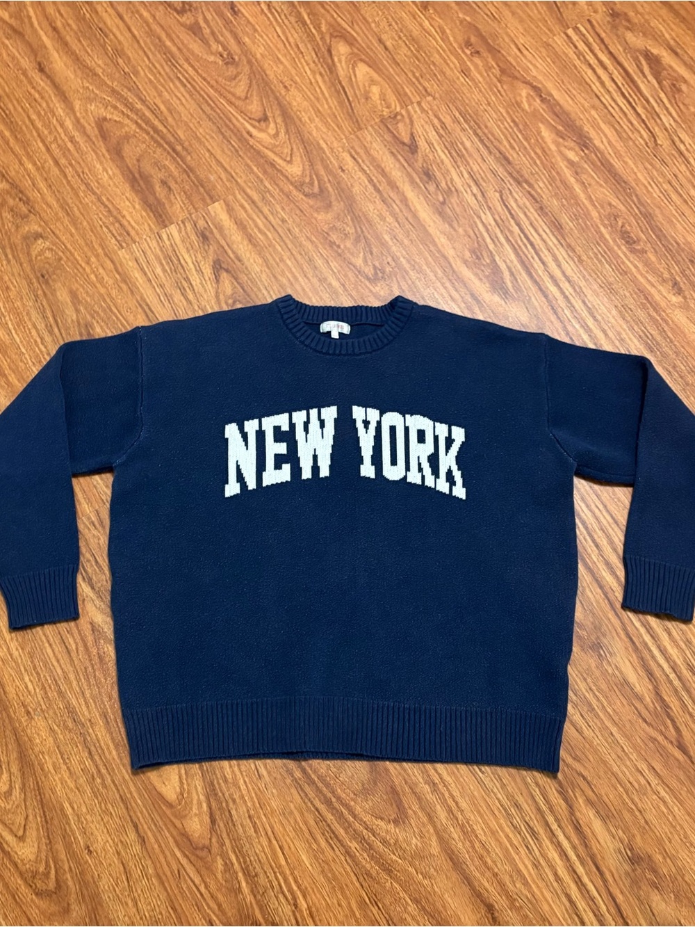 Stella Tweed New York Navy Crewneck Sweater Women’s - Size L *Description*